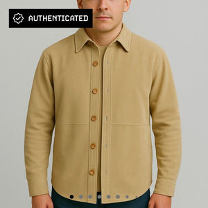 Vintage Bagatelle Tan Leather Shirt Jacket (S) – Flawless Unisex Fit, His & Hers